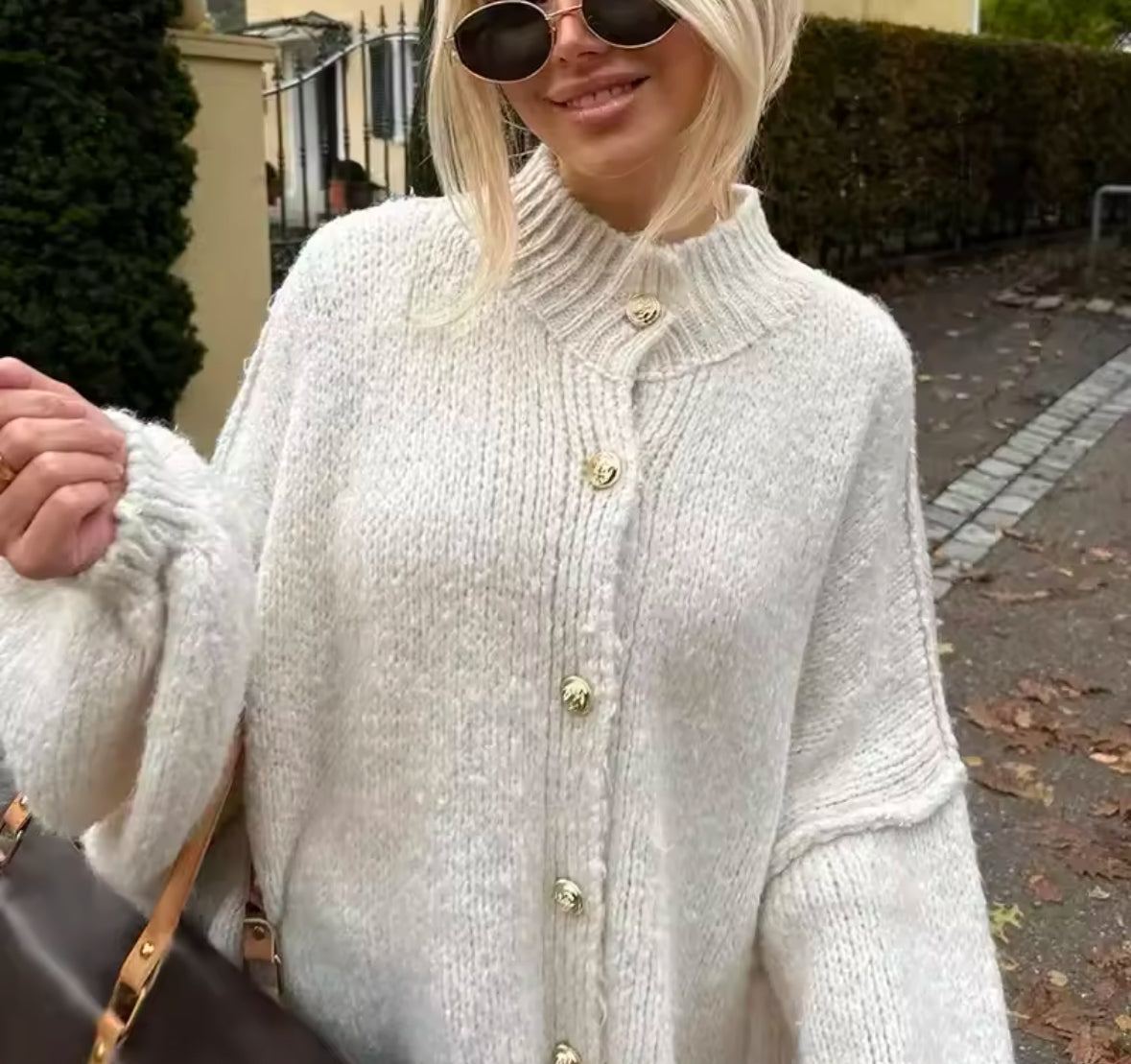 La gilet boutonnée de coton