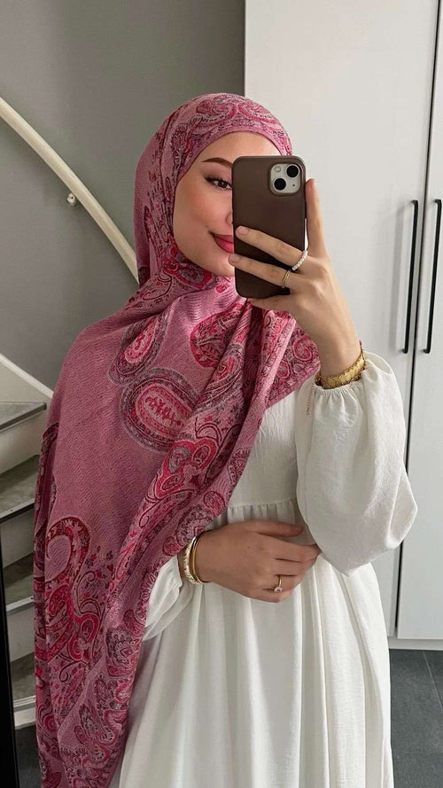 Le pashmina « rose motifs »