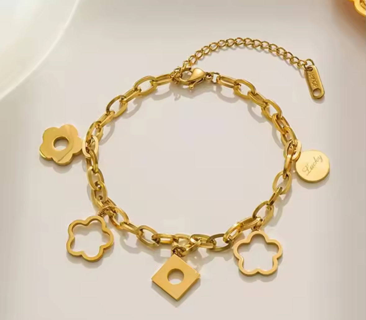 Le bracelet à maillons carrés