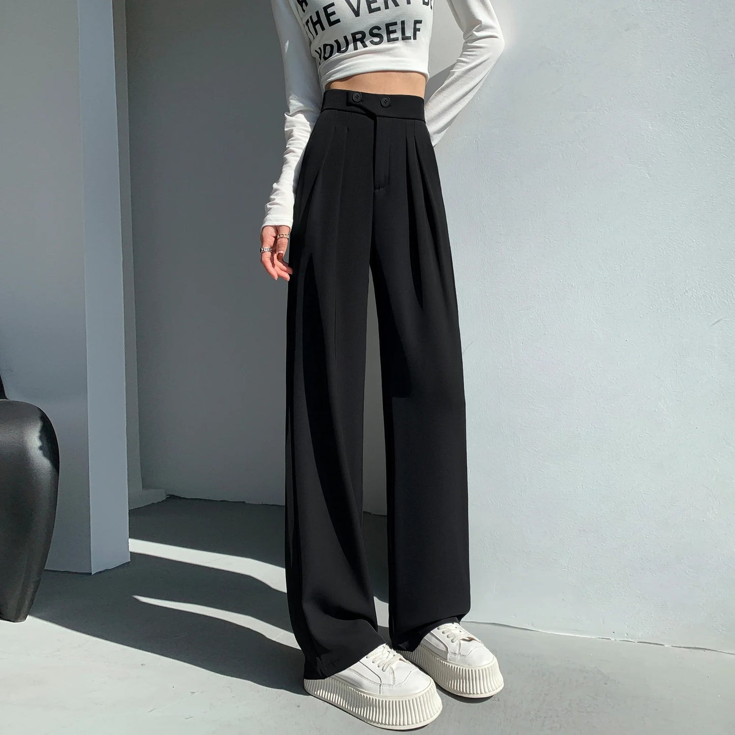 Le pantalon à taille haute