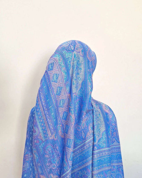 Le pashmina « bleu antique »